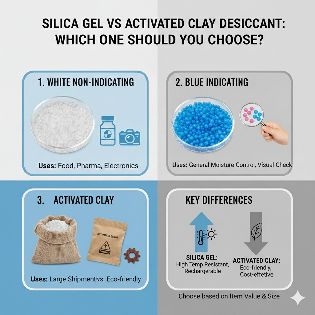 Silica Gel vs Activated Clay Desiccant: Which One Should You Choose?